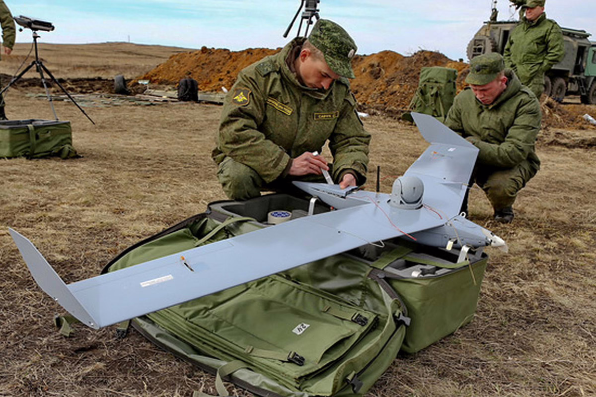 Российские военные с БПЛА