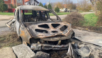 Сгоревший автомобиль